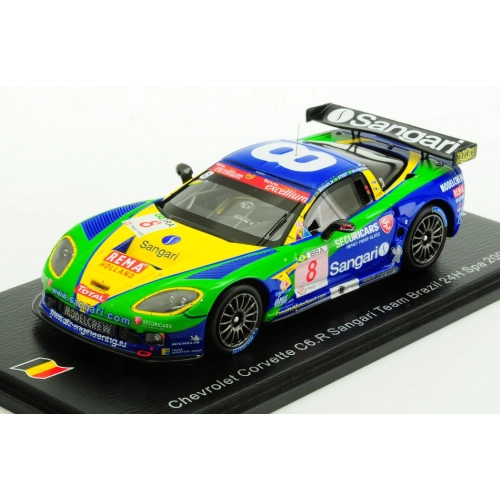 CHEVROLET CORVETTE C6 R N.8 24H SPA 2009 BERNOLDI-STREIT-MAASSEN 1:43 Spark Model Auto Competizione Modellino