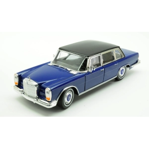 MERCEDES 600 1963 BLUE/BLACK 1:24 Welly Auto Stradali Modellino