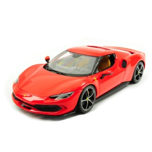 FERRARI 296 GTB 2023 RED 1:18 Burago Auto Stradali Modellino