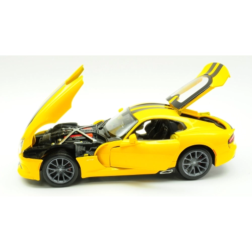 DODGE VIPER GST 2013 YELLOW WITH BLACK STRIPES 1:18 Maisto Auto Stradali Modellino