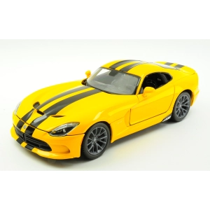 DODGE VIPER GST 2013 YELLOW WITH BLACK STRIPES 1:18 Maisto Auto Stradali Modellino