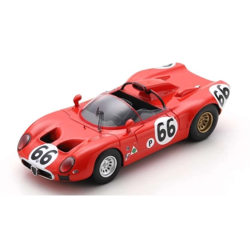 ALFA ROMEO 33 N.66 12H SEBRING 1967 R.BUSSINELLO-N.GALLI 1:43 Spark Model Auto Competizione Modellino