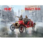 MODEL T 1914 FIRE TRUCK WITH CREW KIT 1:24 ICM Kit Auto Modellino