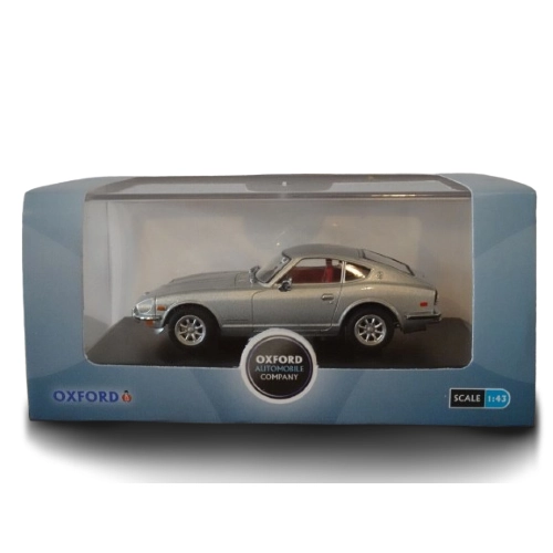 DATSUN 240 Z 1970 SILVER 1:43 Oxford Auto Stradali Modellino