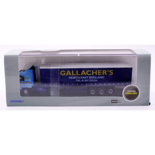 BILICO SCANIA 113 40ft CURTAINSIDE GALLACHER'S 1:76 Oxford Camion Modellino