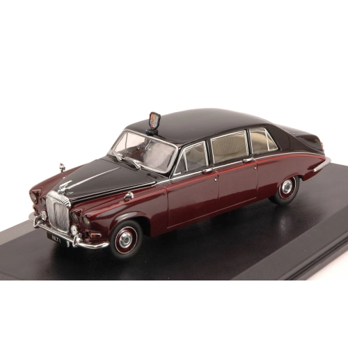 DAIMLER DS 420 QUEEN MOTHER 1989 DARK RED/BLACK 1:43 Oxford Auto Stradali Modellino