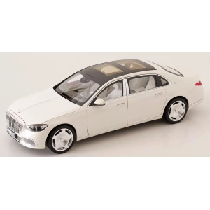 MERCEDES MAYBACH S 680 4MATIC 2021 METALLIC DIAMOND WHITE 1:18 Norev Auto Stradali Modellino