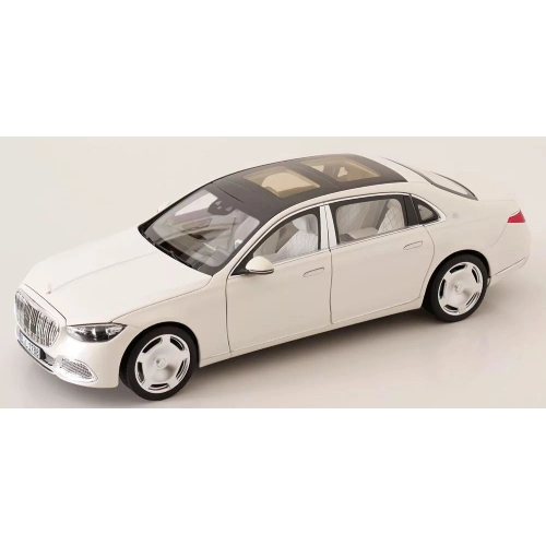 MERCEDES MAYBACH S 680 4MATIC 2021 METALLIC DIAMOND WHITE 1:18 Norev Auto Stradali Modellino