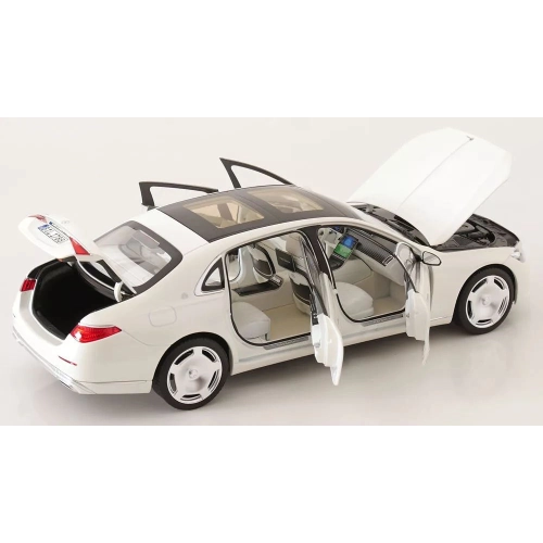 MERCEDES MAYBACH S 680 4MATIC 2021 METALLIC DIAMOND WHITE 1:18 Norev Auto Stradali Modellino