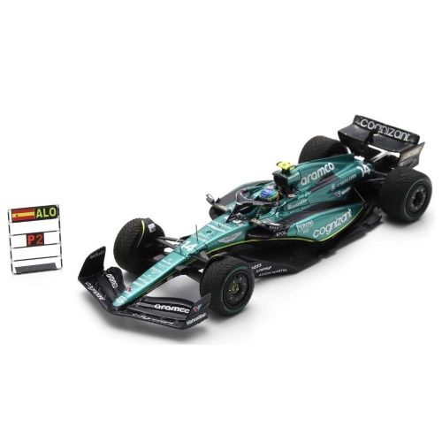 ASTON MARTIN N.14 2nd DUTCH GP 2023 FERNANDO ALONSO WITH PIT BOARD 1:43 Spark Model Formula 1 Modellino