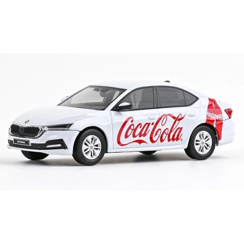 SKODA OCTAVIA IV 2020 COCA COLA WHITE/RED 1:43 Abrex Veicoli Commerciali Modellino