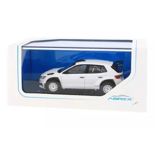 SKODA FABIA IV RS RALLY 2 BASE 2022 WHITE 607EG 1:43 Abrex Auto Rally Modellino