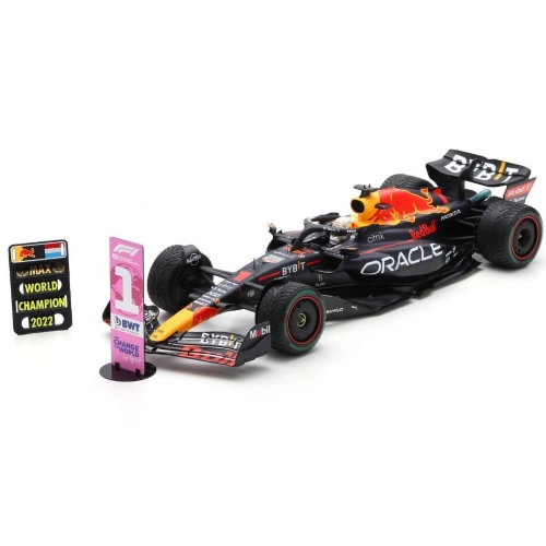 RED BULL MAX VERSTAPPEN 2022 N.1 WINNER JAPANESE GP WITH WORLD CHAMPION BOARD 1:12 Spark Model Formula 1 Modellino