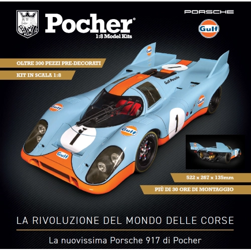 PORSCHE 917K N.1 RACING GULF EDITION 1971 KIT 1:8 Pocher Auto Competizione Modellino