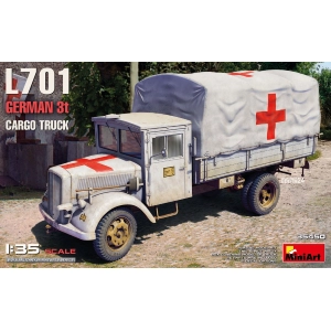 L701 GERMAN 3t CARGO TRUCK RED CROSS KIT 1:35 Miniart Kit Mezzi Militari Modellino