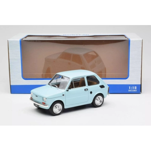 FIAT 126 1972 LIGHT BLUE 1:18 ModelCarGroup Auto Stradali Modellino