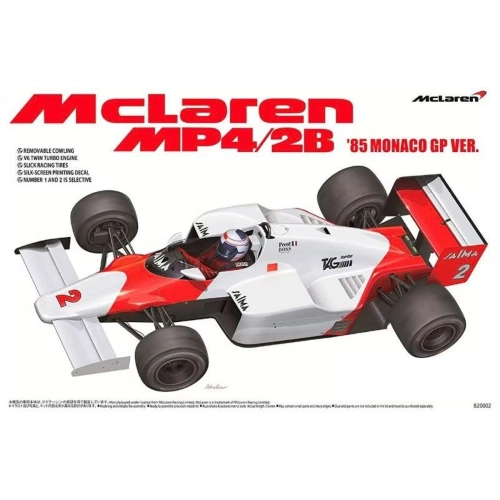 MC LAREN MP4-2B MONACO GP 1985 KIT 1:20 Beemax Kit Auto Modellino
