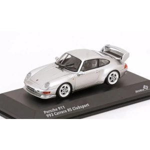 PORSCHE 911 993 RS CLUBSPORT COUPE 1993 SILVER 1:43 Solido Auto Stradali Modellino