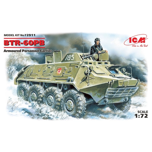 BTR 60 PB ARMOURED PERSONNEL CARRIER KIT 1:72 ICM Kit Mezzi Militari Modellino