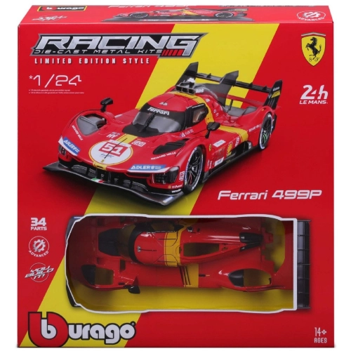 FERRARI 499P N.51 1st 24H LE MANS 2023 CALADO-GIOVINAZZI-P.GUIDI KIT 1:24 Burago Auto Competizione Modellino