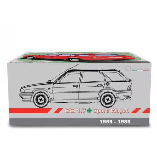 ALFA 33 1.7 Q.V.SPORT WAGON 1988 RED 1:18 Laudo Racing Auto Stradali Modellino