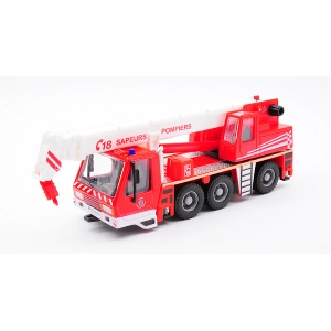 CAMION C/BRACCIO GRU SAPEURS POMPIERS EMERGENCY FIRE TRUCK 1:50 Burago Pompieri Modellino