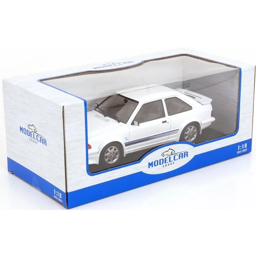 FORD ESCORT MK III RS TURBO 1985 WHITE 1:18 ModelCarGroup Auto Stradali Modellino