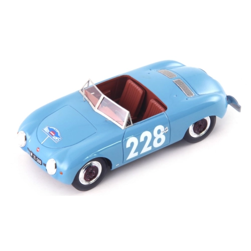 DENZEL WD 1300 SUPER N.228 "RALLY DES ALPES 1954" BLUE 1:43 Autocult Auto Rally Modellino