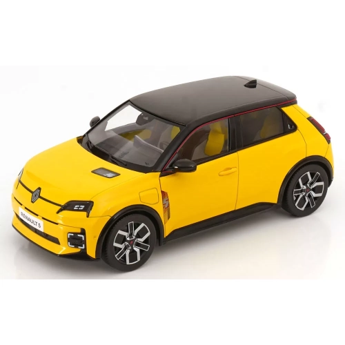 RENAULT 5 E-TECH 100% ELECTRIC 2024 POP YELLOW-BLACK 1:18 Norev Auto Stradali Modellino