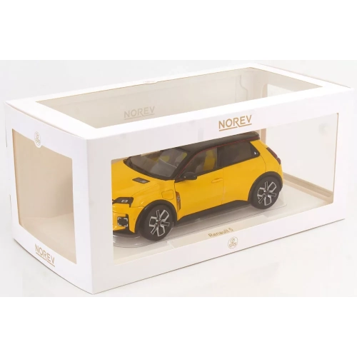 RENAULT 5 E-TECH 100% ELECTRIC 2024 POP YELLOW-BLACK 1:18 Norev Auto Stradali Modellino