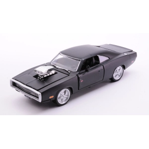 DODGE CHARGER R/T 1970 WITH SOUND ENGINE VERSION BLACK 1:36 Rastar Auto Stradali Modellino