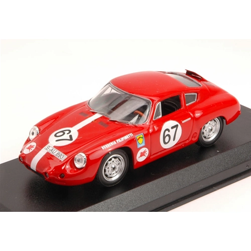 PORSCHE 356B ABARTH GTL N.67 5th 1963 ROSSFELD HILL CLIMB H.MULLER 1:43 Best Model Auto Competizione Modellino