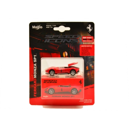 FERRARI MONZA SP-1 CABRIOLET RED 1:64 Maisto Auto Stradali Modellino