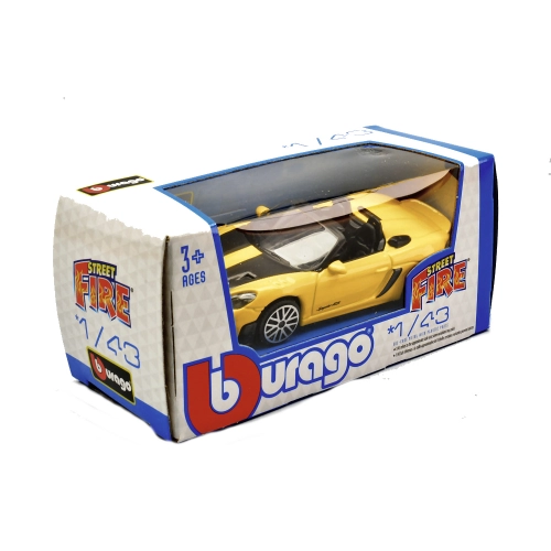 PORSCHE 718 SPYDER RS 2024 YELLOW 1:43 Burago Auto Stradali Modellino