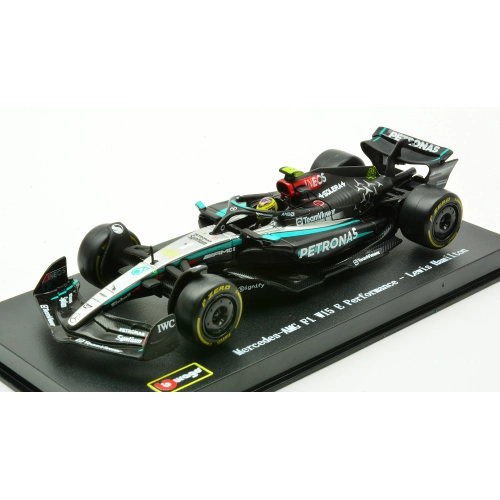 MERCEDES AMG W15 N.44 2024 LEWIS HAMILTON SIGNATURE 1:43 Burago Formula 1 Modellino