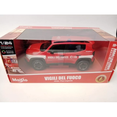 JEEP RENEGADE VIGILI DEL FUOCO 1:24 Maisto Pompieri Modellino