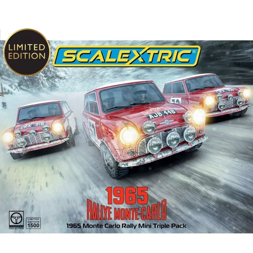 MINI RALLY MONTE CARLO 1965 TRIPLE PACK SLOT 1:32 Scalextric Slot Modellino