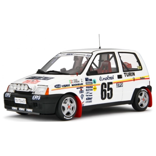 FIAT CINQUECENTO TROFEO N.65 RALLY MONTE CARLO 1993 1:18 Laudo Racing Auto Rally Modellino