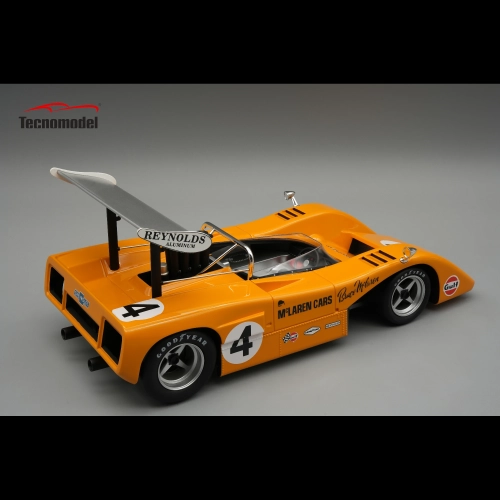 MCLAREN M8B CAN AM N.4 WINNER WATKINS GLEN 1969 B.MCLAREN 1:18 Tecnomodel Auto Competizione Modellino
