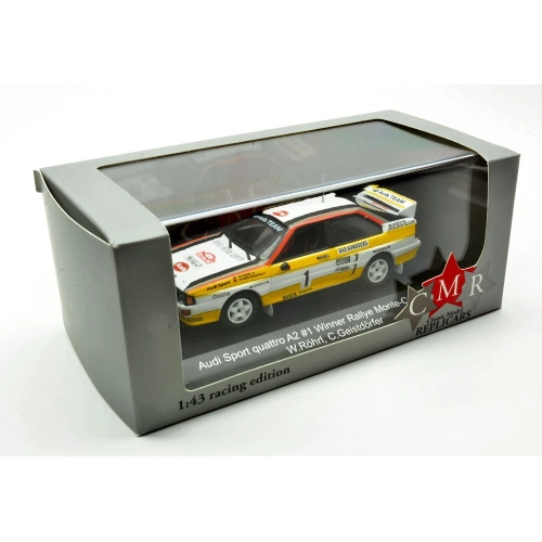 AUDI SPORT QUATTRO A2 WINNER RALLY MONTE CARLO 1984 ROHRL-GEISTDORFER 1:43 CMR Classic Model Replicars Auto Rally Modellino