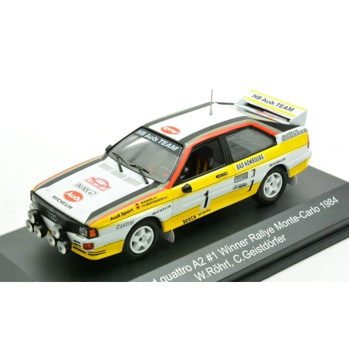 AUDI SPORT QUATTRO A2 WINNER RALLY MONTE CARLO 1984 ROHRL-GEISTDORFER 1:43 CMR Classic Model Replicars Auto Rally Modellino