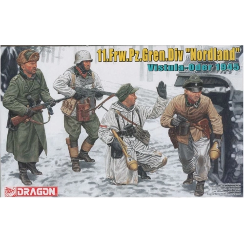 11.FW.PANZERGRENADIER DIV."NORDLAND" VISTULA-ODER 1945 KIT 1:35 Dragon Kit Figure Militari Modellino