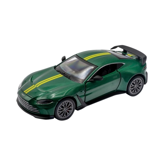 ASTON MARTIN V12 VANTAGE GREEN WITH YELLOW STRIPES 1:32 RE.EL.Toys Auto Stradali Modellino