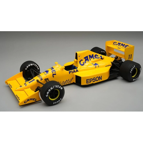 LOTUS 101 N.11 CANADA GP 1989 N.PIQUET RAIN TYRES C/VETRINA 1:18 Tecnomodel Formula 1 Modellino