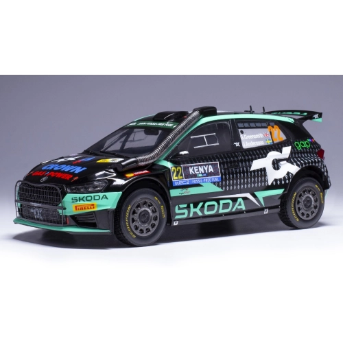 SKODA FABIA RALLY 2 N.22 SAFARI RALLY KENYA 2024 GREENSMITH-ANDERSSON1:18 Ixo Model Auto Rally Modellino