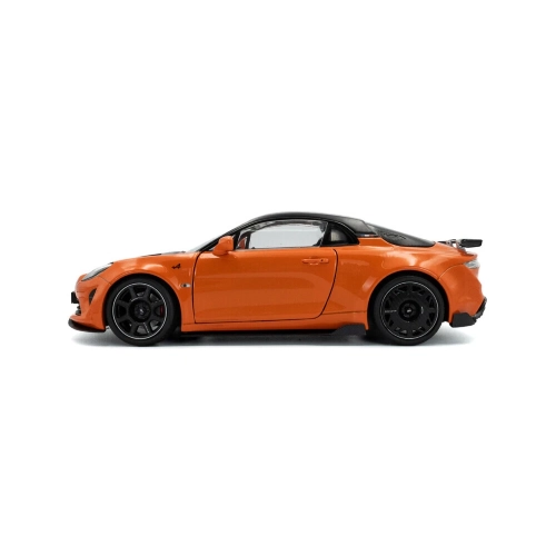 ALPINE A110 RADICALE COUPE 2024 ORANGE/BLACK 1:18 Solido Auto Stradali Modellino