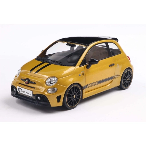 FIAT NUOVA 500 ABARTH 595 2022 MET.YELLOW/BLACK 1:18 Solido Auto Stradali Modellino
