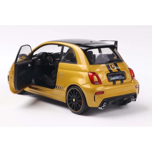 FIAT NUOVA 500 ABARTH 595 2022 MET.YELLOW/BLACK 1:18 Solido Auto Stradali Modellino