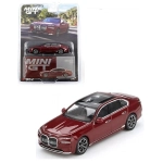 BMW I7 XDRIVE 60 2023 AVENTURIN RED 1:64 Mini GT Auto Stradali Modellino