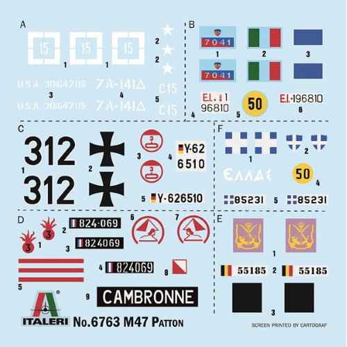 M47 PATTON KIT 1:35 Italeri Kit Mezzi Militari Modellino